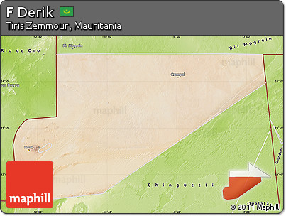 Satellite Map of F Derik, physical outside
