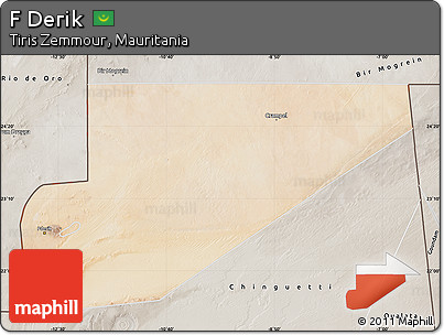 Satellite Map of F Derik, semi-desaturated