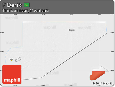 Silver Style Map of F Derik, single color outside