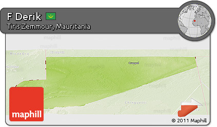 Physical Panoramic Map of F Derik, lighten