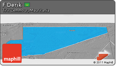 Political Panoramic Map of F Derik, desaturated