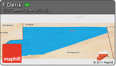 Political Panoramic Map of F Derik, satellite outside
