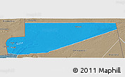 Political Panoramic Map of F Derik, semi-desaturated