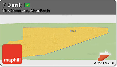 Savanna Style Panoramic Map of F Derik, single color outside