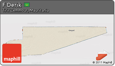 Shaded Relief Panoramic Map of F Derik, cropped outside