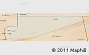 Shaded Relief Panoramic Map of F Derik, satellite outside