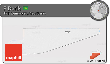 Silver Style Panoramic Map of F Derik, single color outside