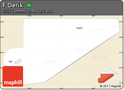 Classic Style Simple Map of F Derik, single color outside