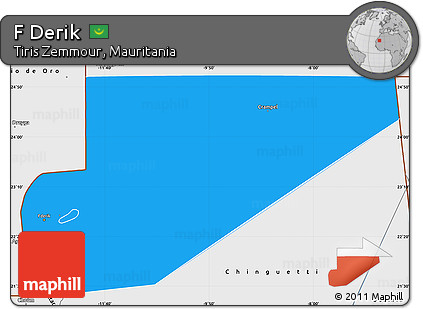 Political Simple Map of F Derik, single color outside, borders and labels