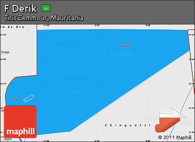 Political Simple Map of F Derik, single color outside, borders and labels
