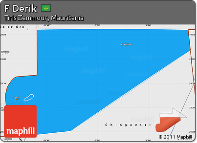 Political Simple Map of F Derik, single color outside, borders and labels