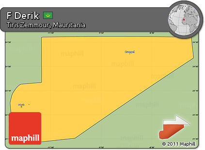 Savanna Style Simple Map of F Derik, cropped outside