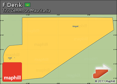 Savanna Style Simple Map of F Derik, cropped outside