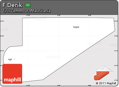 Silver Style Simple Map of F Derik, cropped outside