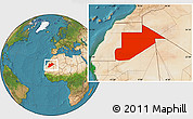 Satellite Location Map of Tiris Zemmour
