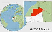 Savanna Style Location Map of Tiris Zemmour, highlighted country