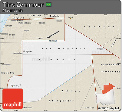 Classic Style Map of Tiris Zemmour