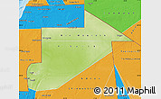 Physical Map of Tiris Zemmour, political outside