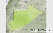 Physical Map of Tiris Zemmour, semi-desaturated