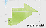 Physical Map of Tiris Zemmour, single color outside