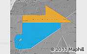 Political Map of Tiris Zemmour, desaturated
