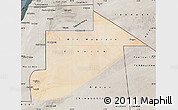 Satellite Map of Tiris Zemmour, semi-desaturated