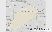 Shaded Relief Map of Tiris Zemmour, desaturated