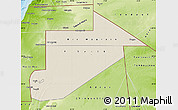 Shaded Relief Map of Tiris Zemmour, physical outside