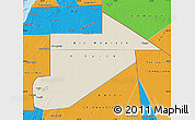 Shaded Relief Map of Tiris Zemmour, political outside