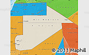 Shaded Relief Map of Tiris Zemmour, political shades outside
