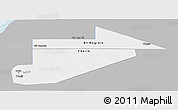 Gray Panoramic Map of Tiris Zemmour, single color outside