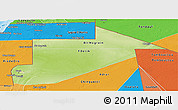 Physical Panoramic Map of Tiris Zemmour, political shades outside