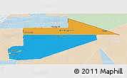 Political Panoramic Map of Tiris Zemmour, lighten