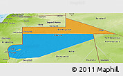 Political Panoramic Map of Tiris Zemmour, physical outside
