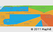 Political Panoramic Map of Tiris Zemmour, political shades outside
