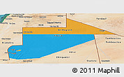 Political Panoramic Map of Tiris Zemmour, satellite outside