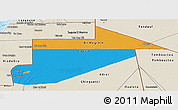 Political Panoramic Map of Tiris Zemmour, shaded relief outside
