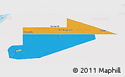 Political Panoramic Map of Tiris Zemmour, single color outside
