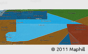 Political Shades Panoramic Map of Tiris Zemmour, darken