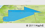 Political Shades Panoramic Map of Tiris Zemmour, physical outside