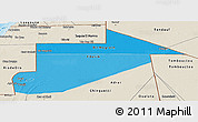 Political Shades Panoramic Map of Tiris Zemmour, shaded relief outside