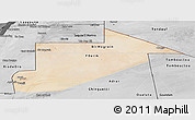 Satellite Panoramic Map of Tiris Zemmour, desaturated
