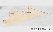 Satellite Panoramic Map of Tiris Zemmour, lighten, desaturated