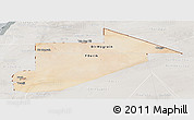 Satellite Panoramic Map of Tiris Zemmour, lighten, semi-desaturated
