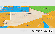 Satellite Panoramic Map of Tiris Zemmour, political outside