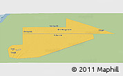 Savanna Style Panoramic Map of Tiris Zemmour, single color outside
