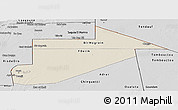 Shaded Relief Panoramic Map of Tiris Zemmour, desaturated