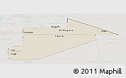 Shaded Relief Panoramic Map of Tiris Zemmour, lighten, semi-desaturated