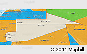 Shaded Relief Panoramic Map of Tiris Zemmour, political outside