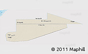 Shaded Relief Panoramic Map of Tiris Zemmour, single color outside